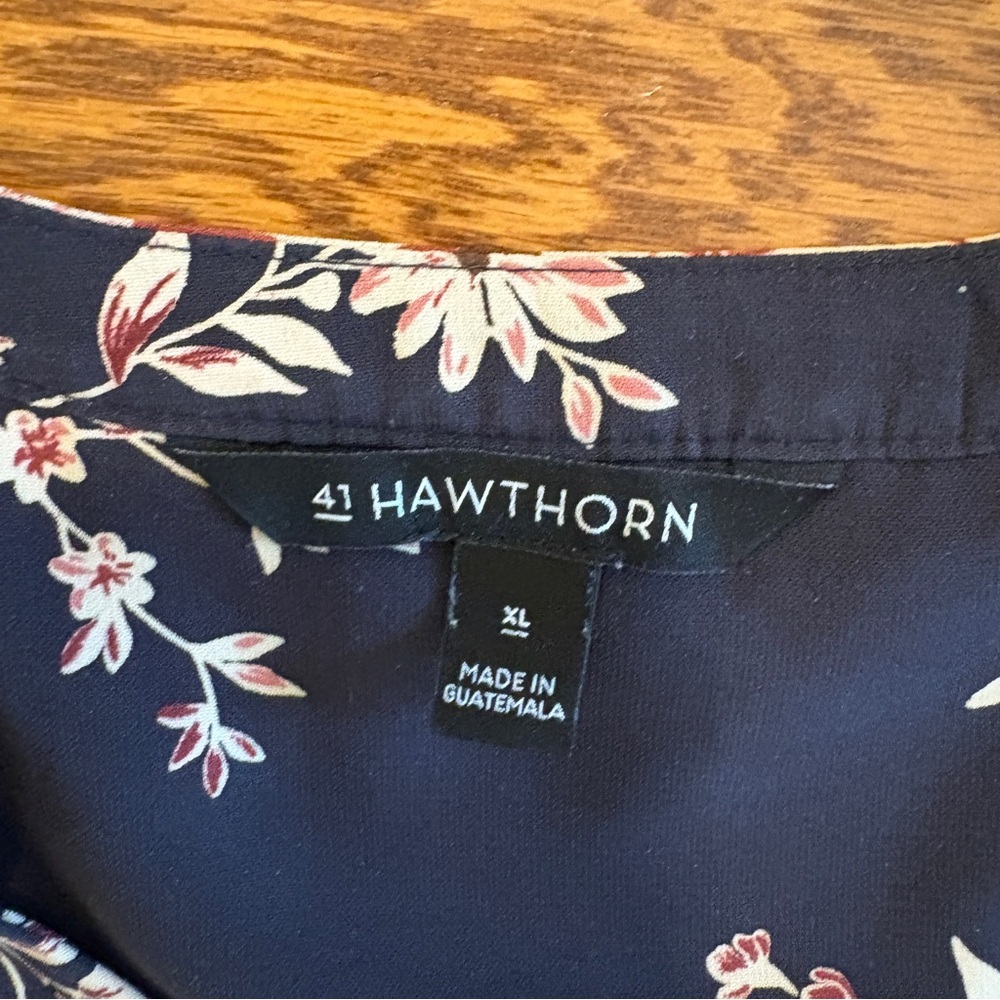 41 Hawthorn Navy Floral shirt dress - Picture 4 of 6